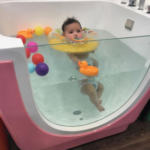 Customized Baby Spa Equipment Acrylic Swim Spa Baby Bathtub with LED