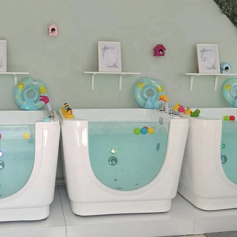 Supplier Wholesale Infant Eco-Friendly Acrylic Bubble Massage Children's Constant Temperature Bathtub Baby Spa