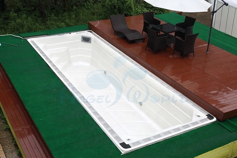 8 Meters Balboa System Luxury Endless Swimming Pool Massage Spa Pool with Automatic Cover