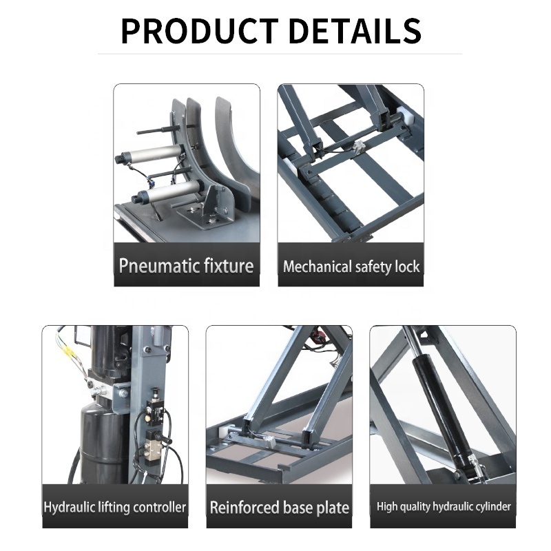 Large displacement motorcycle electric movable shear maintenance lift