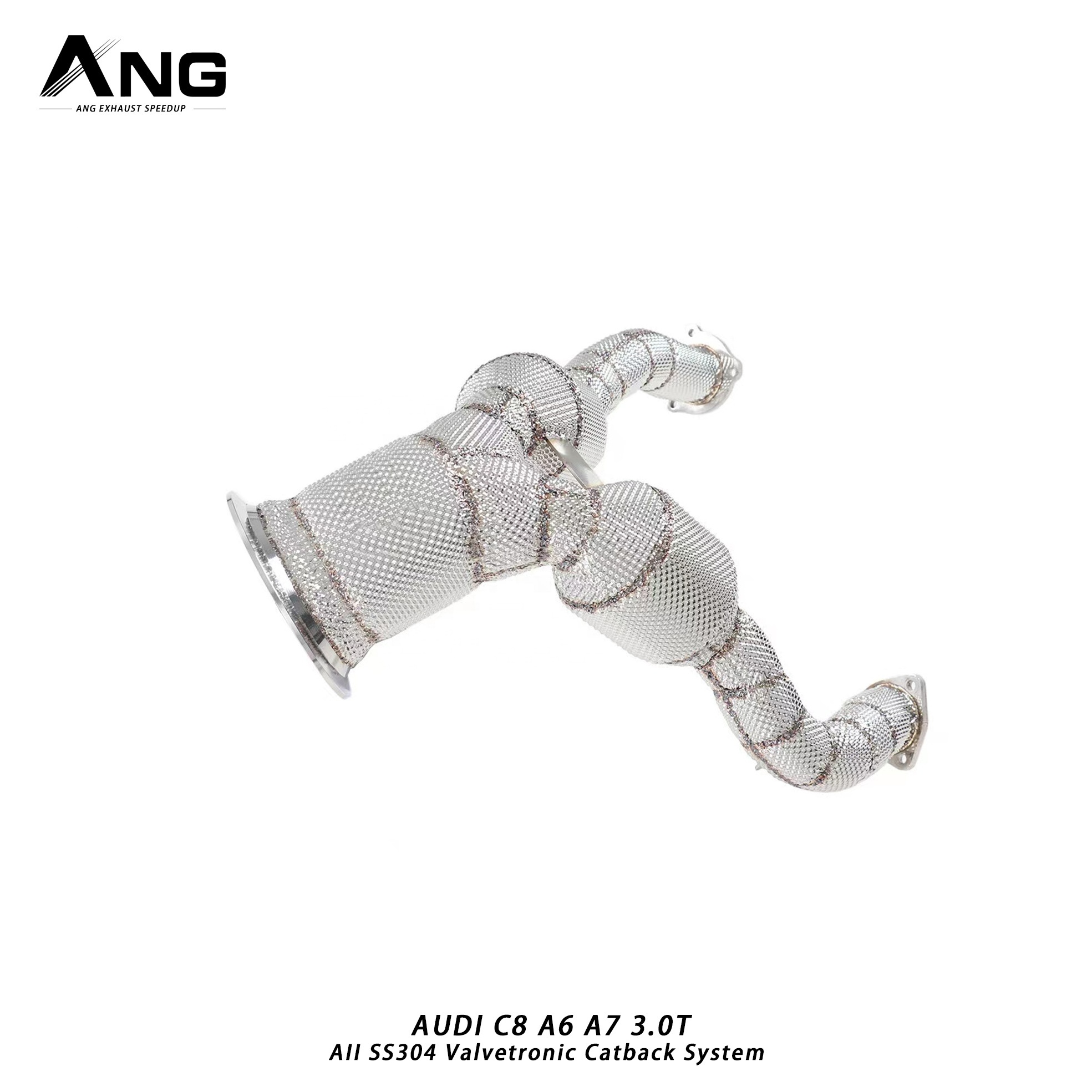 Exhaust system For Audi C8 A6 A7 3.0T Exhaust System Exhaust Downpipe High flow catted downpipe