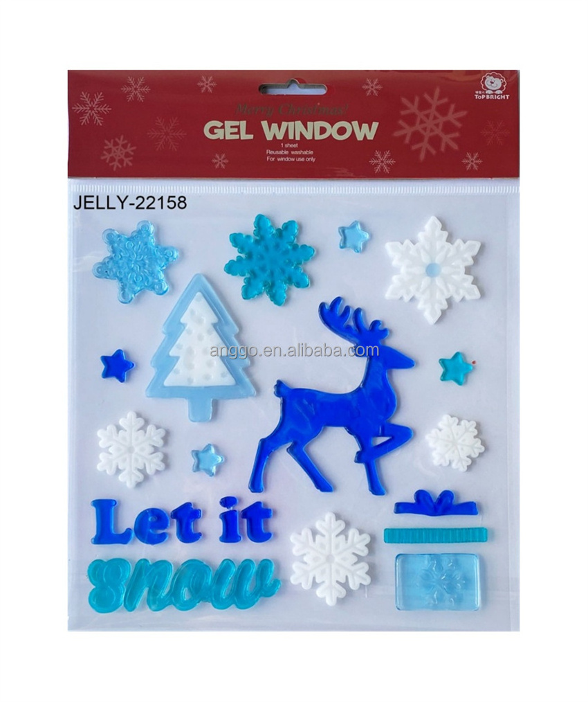 Series DIY Material Decoration Creative Showcase Window Glass Wall Removable Christmas Cartoon Decorative Custom Sticker