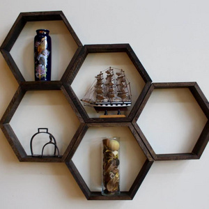 hexagon interior decorator honeycomb wall shelf mounted shelves