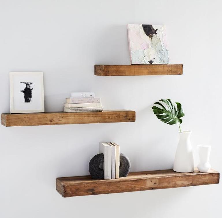 OEM Popular Wall Shelves Home Decor Mounted Wooden Shelf Floating