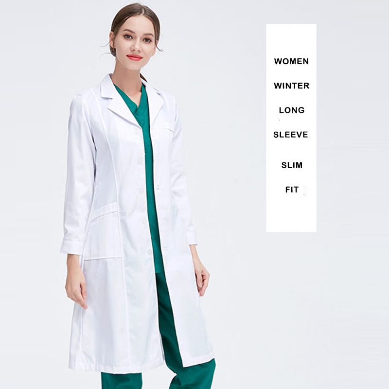 Service High Quality Hospital Uniforms White Lab Coat Medical Doctor Nurse Scrub Suit Medical Gown for Hospital for Unisex