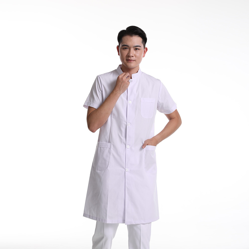 Fast Delivery 100% Cotton White Doctor Lab Gown Doctor White Lab Coats Doctor Uniform Medical Supplies Scrubs Smock