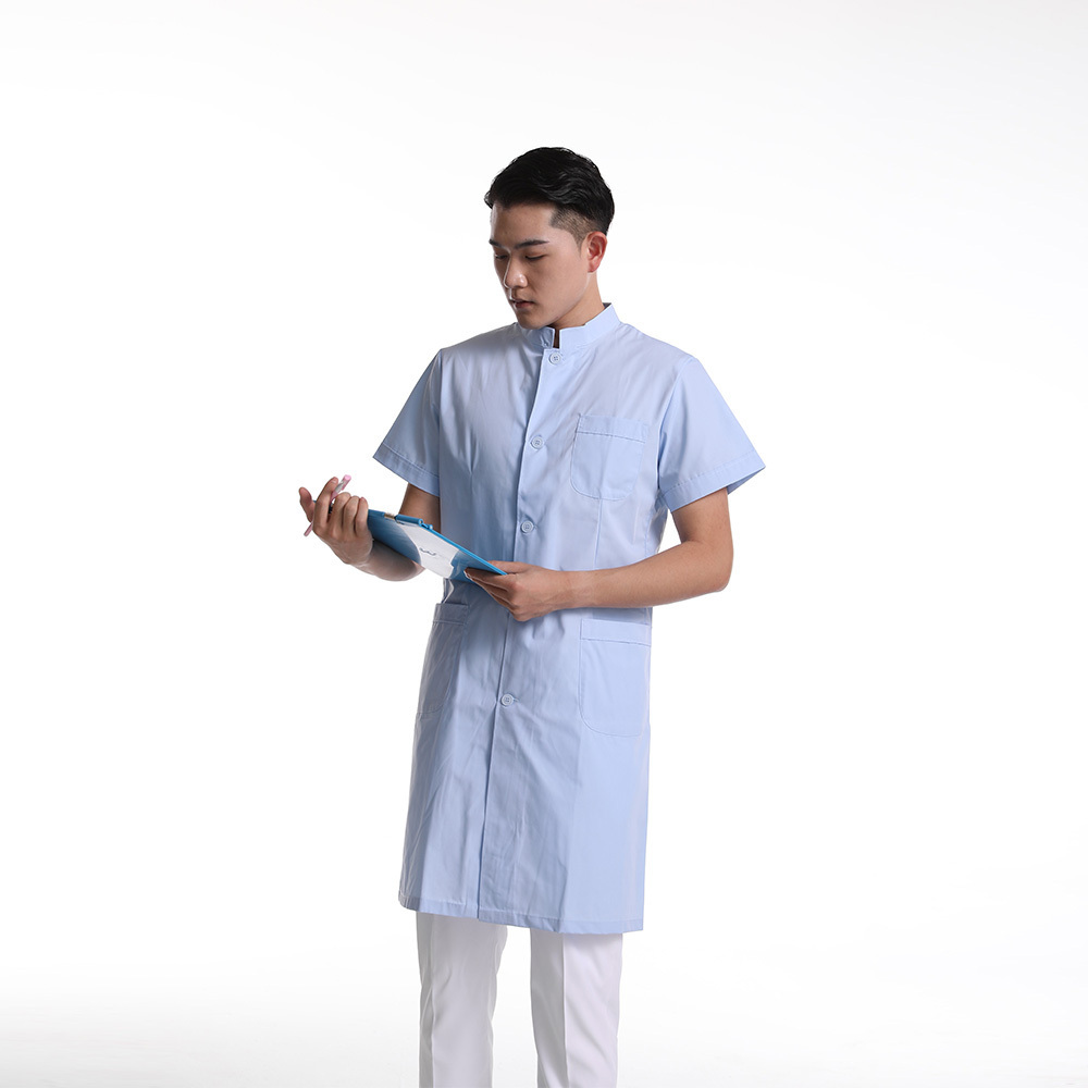 Fast Delivery 100% Cotton White Doctor Lab Gown Doctor White Lab Coats Doctor Uniform Medical Supplies Scrubs Smock