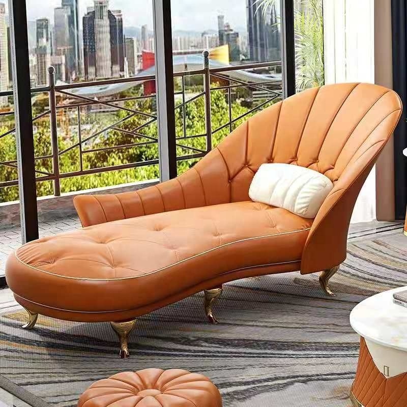 luxury living room furniture set real leather sofa couch gold steel lounge chaise with coffee table and side table modern design