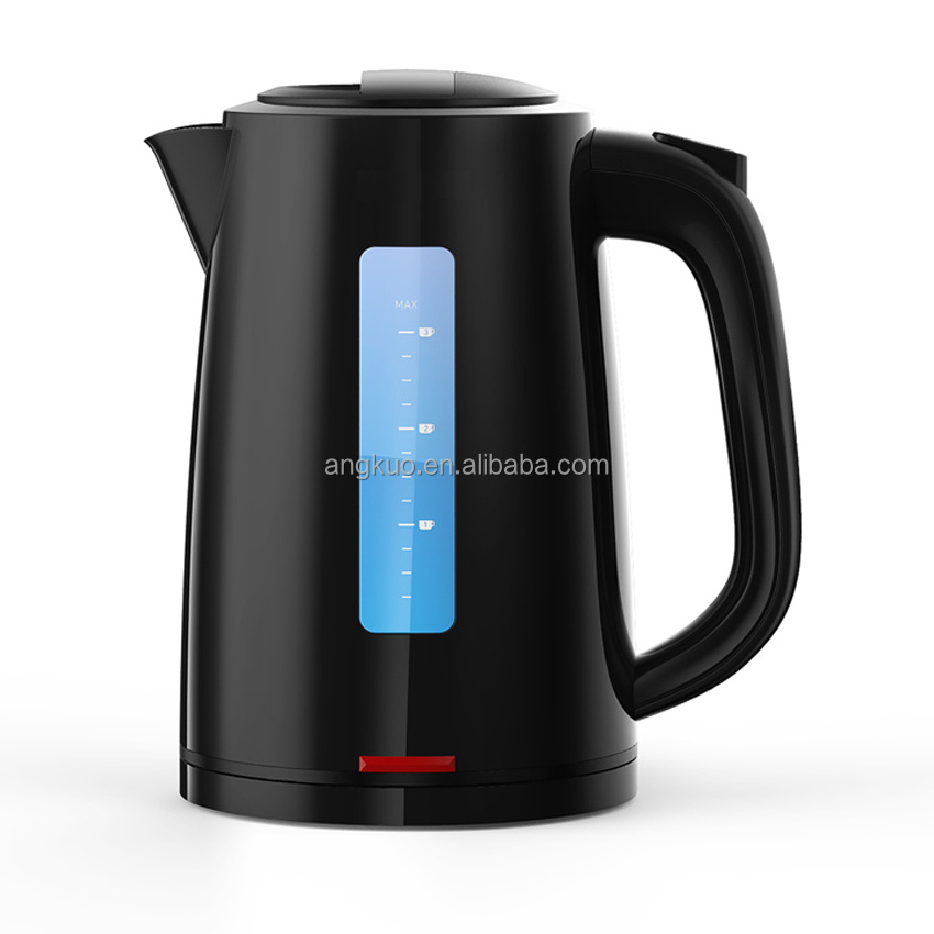 Plastic Electric Kettle 1.8L High Quality Electric Household and Hotel Kettle Boil-dry Protection Jug Kettle Chinese OEM Black