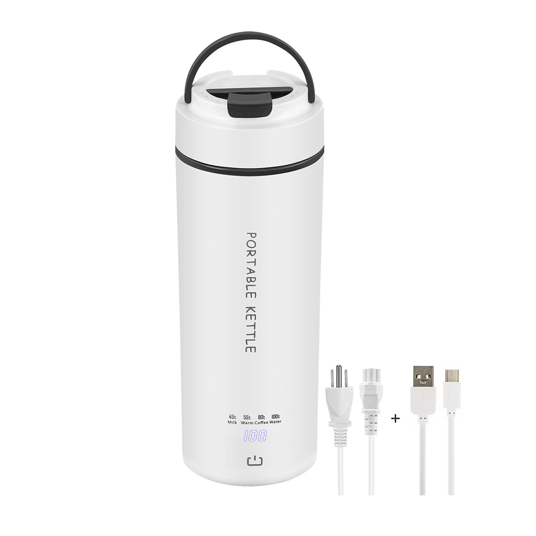 24V Portable Electric Vacuum Battery Powered Water Kettle Mini-Electric-Kettle Electric Travel Kettle With Case Dual Voltage Usb