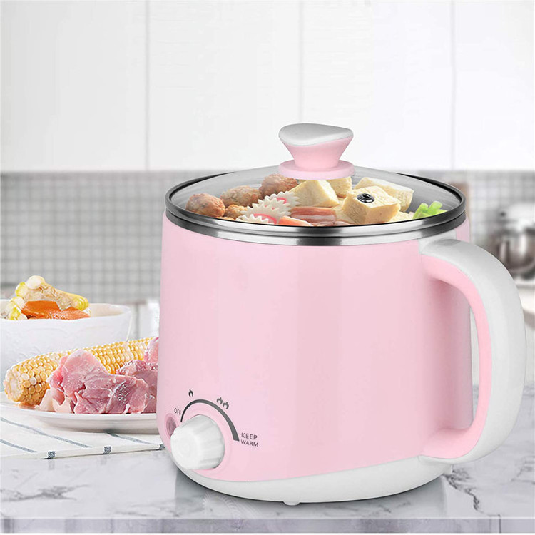 Factory Wholesale 220V Rapid Noodles Cooker Stainless Steel Electric Pot 1.6 Liter  cooker for home Easy to clean