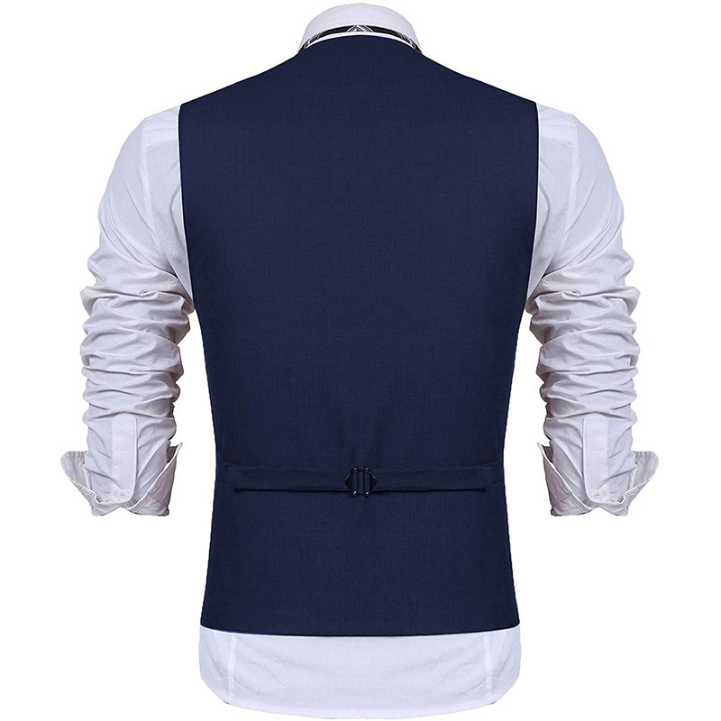 Breathable High Quality  Custom Logo Photography Formal Journalist Waistcoat Sleeveless Men Suit Vest