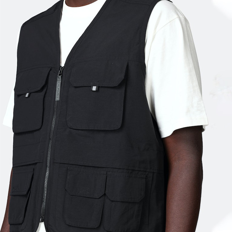 Fashion Multi Pockets Fisherman Journalist Camping Sleeveless Streetwear Practical Men Utility Vest