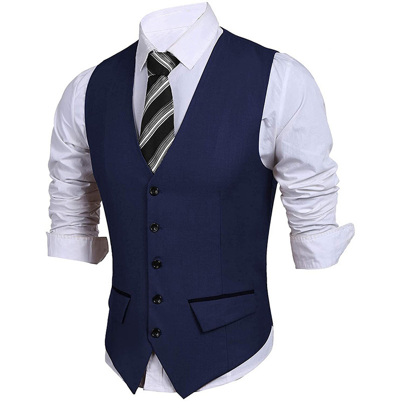 Breathable High Quality  Custom Logo Photography Formal Journalist Waistcoat Sleeveless Men Suit Vest