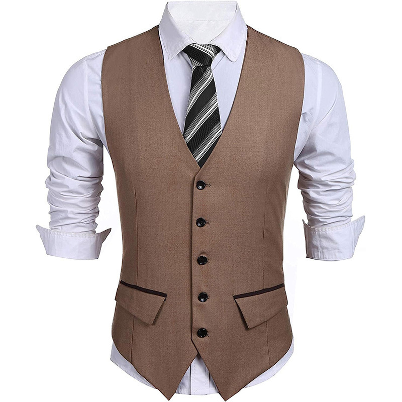 Breathable High Quality  Custom Logo Photography Formal Journalist Waistcoat Sleeveless Men Suit Vest