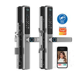 Digital Door Lock Password Fingerprint  Ip66 Waterproof Smart Door Lock With Camera