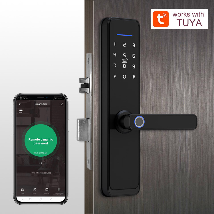 Guangdong Home Card Key Password Fingerprint Hotel System Tuya Ttlock App Electric Digital Zigbee Door Lock