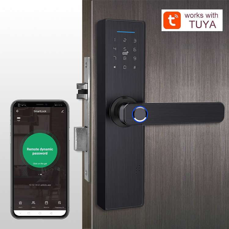 Low Power USB Interface Tuya App Digital Thumbprint Optical Sensor Gate Lock For Inside Door