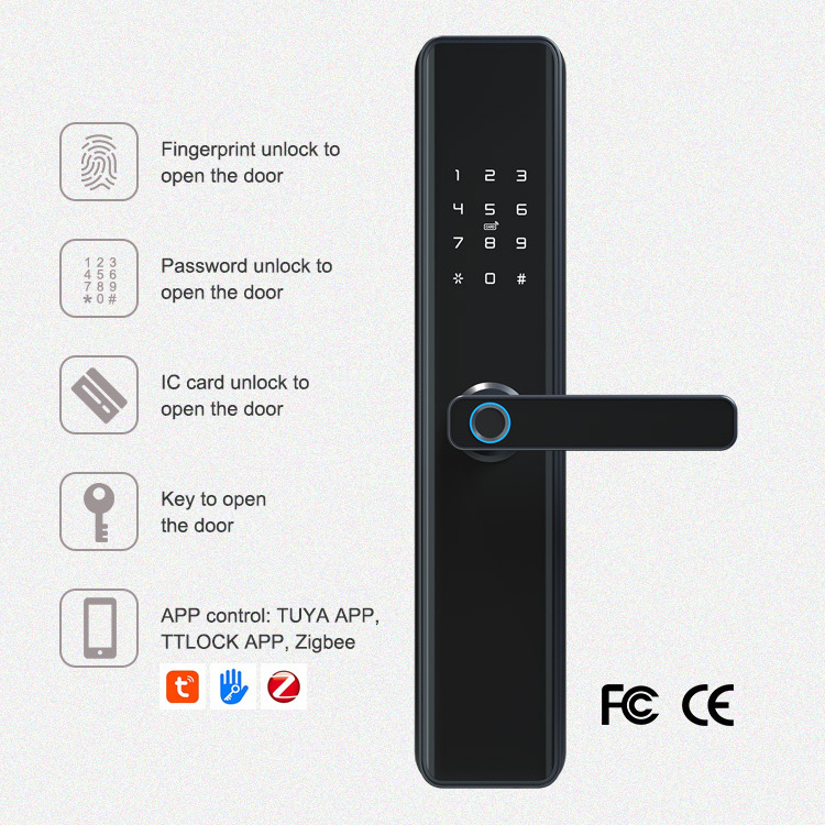 Keyless Electronic Card Password Biometric Convenient SDK Available August Smart Door Lock