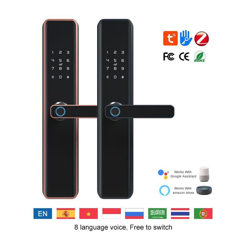 Keyless Electronic Card Password Biometric Convenient SDK Available August Smart Door Lock