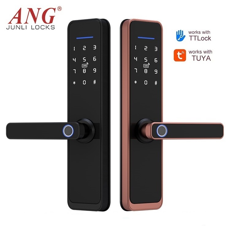 High Security Keyless Lock Electric Digital Fingerprint Tuya Smart Door Lock