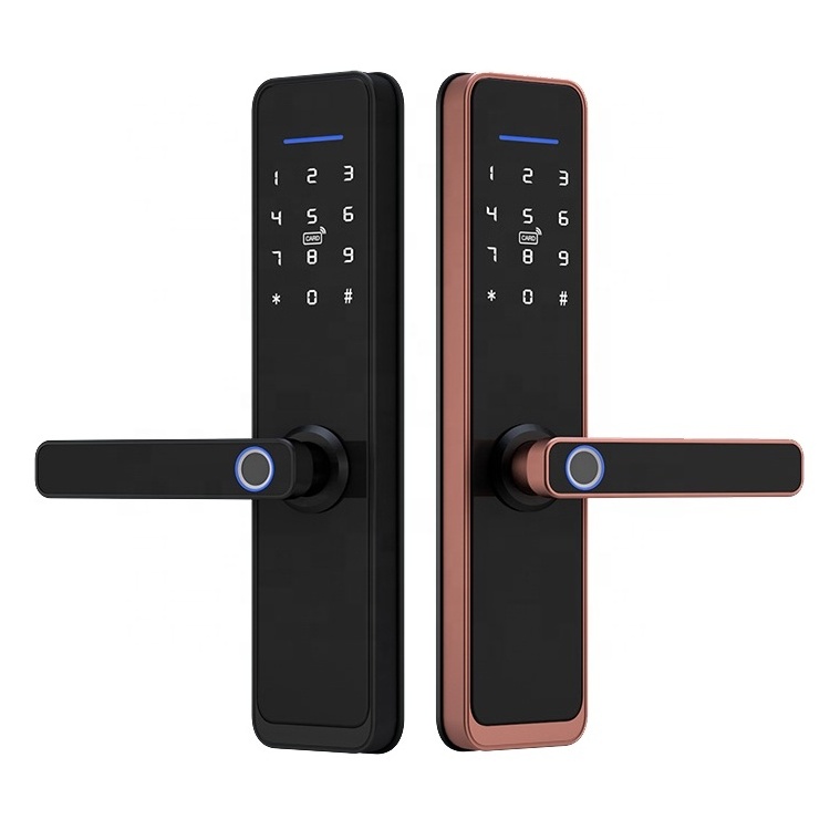 High Security Keyless Lock Electric Digital Fingerprint Tuya Smart Door Lock