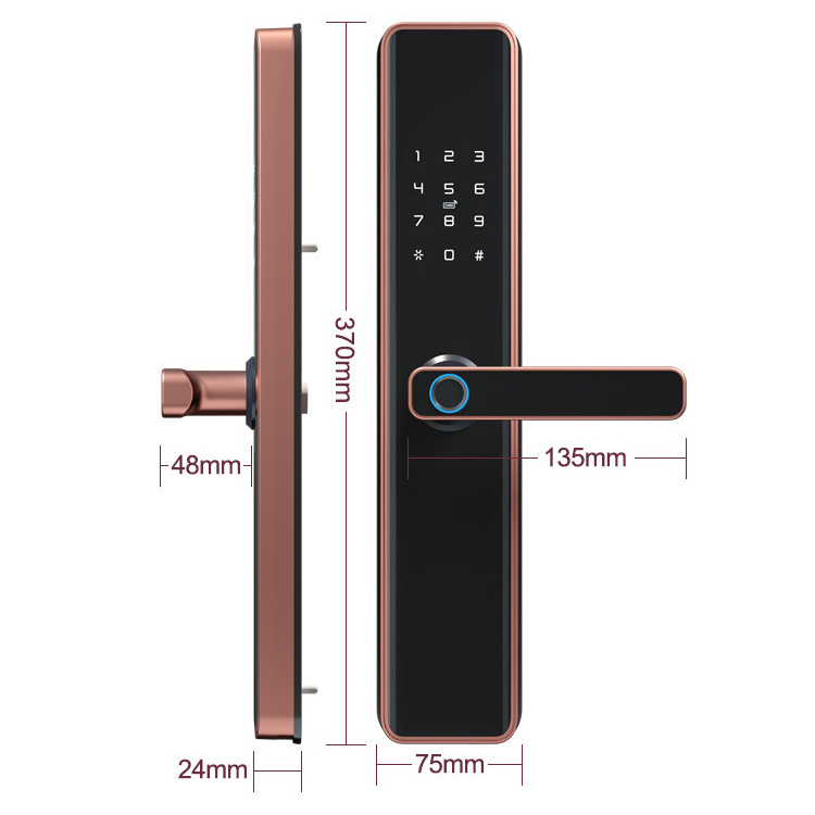 Multifunctional security locks for doors Zigbee tuya wifi remote control  Smart Door Lock Hotel