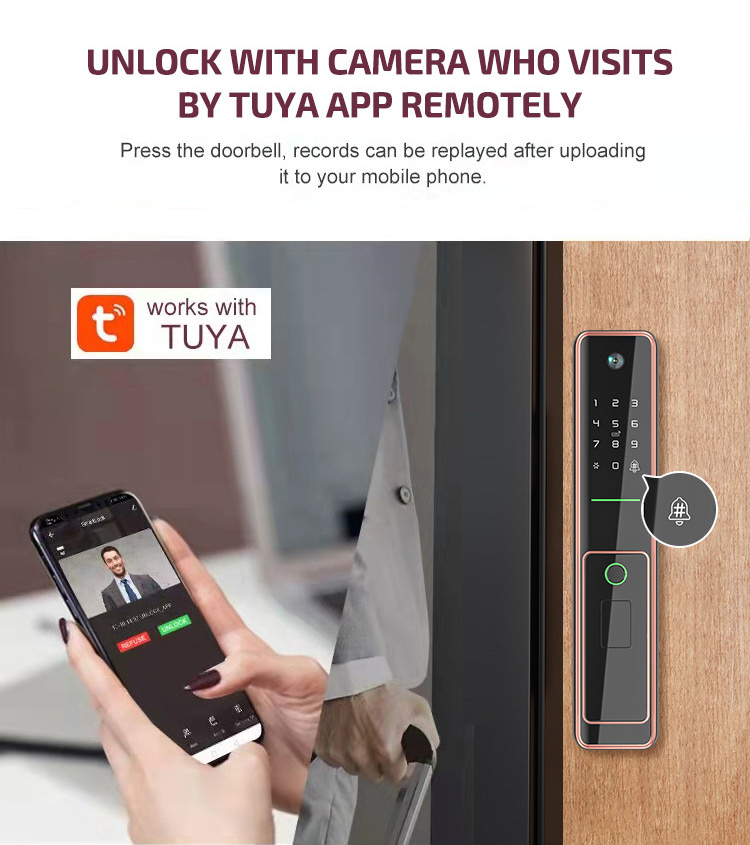 Advanced Technology Smart Camera Door Lock Push Pull Smart Door Lock