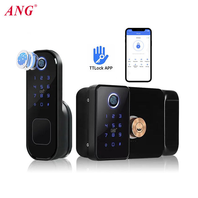 High Security Double Sided Fingerprint Door Lock TTlock Password Digital Smart Lock For Home