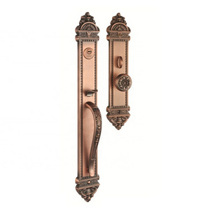 European Style Villa Casement Door Red Bronze Sliding Zinc Alloy Antique  Combination Mechanical Door Lock