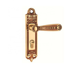 Hotel Room Door European Style Rose Gold Copper Classic Antique Door Handle Lock Set