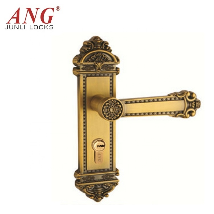 Central Locking System Power American Villa Child Bedroom Balcony  Red Bronze Double Pull Anti-Plug Metal Safety Door Lock