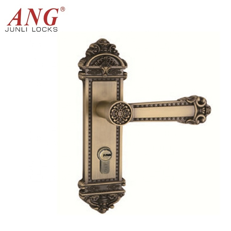 Central Locking System Power American Villa Child Bedroom Balcony  Red Bronze Double Pull Anti-Plug Metal Safety Door Lock