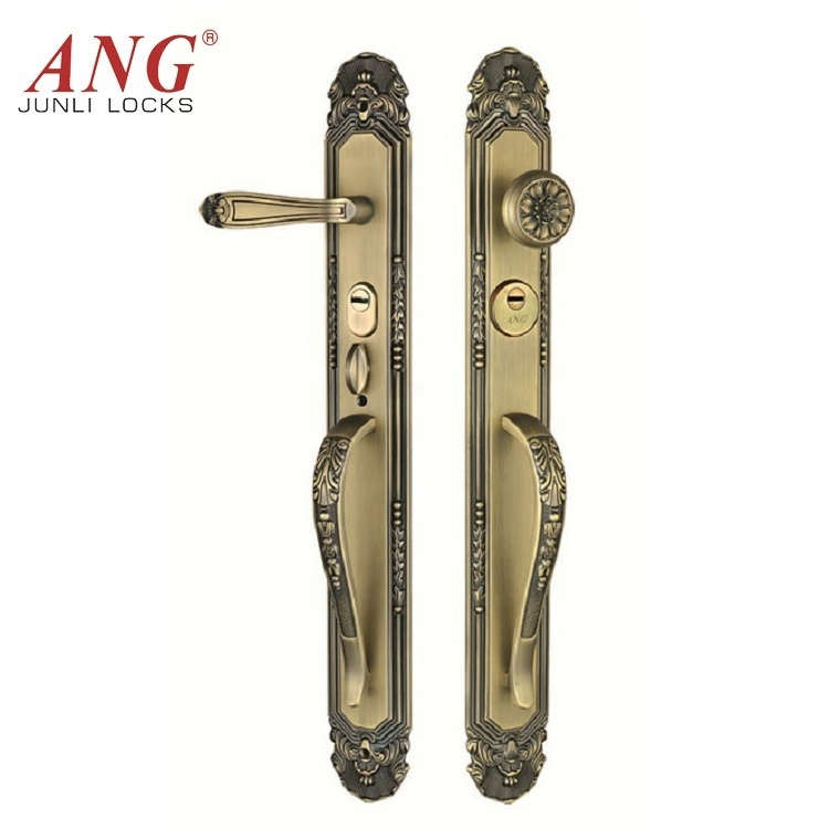 European Luxury Zinc Alloy Indoor Commercial Hotel Home Bedroom Safety Antique Brass Modern Vintage Door Locks