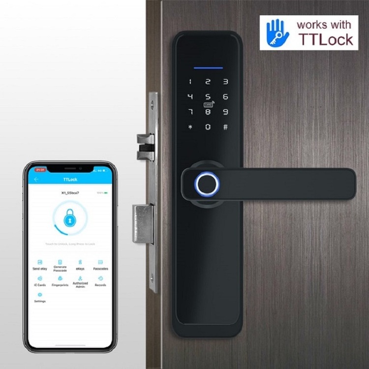 The Modern Style Ultra Thin Overlord Lock Body Tuya App Smart Control Digital Door Lock