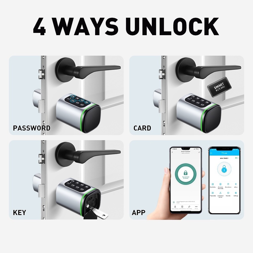 European Password Door Lock Security Door Knob With Lock Smart Door Lock For Office