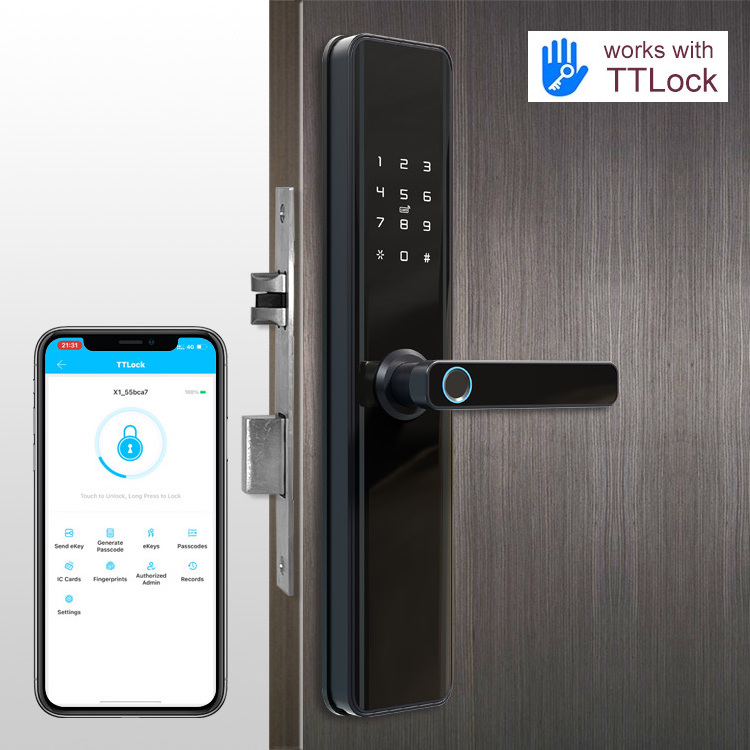 ANG Keyless Entry Electronic Locks For Doors Cerradura Inteligente Con Huella Digital