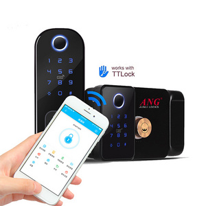 High Security Double Sided Fingerprint Door Lock TTlock Password Digital Smart Lock For Home