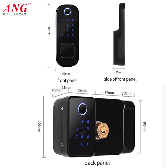 High Security Double Sided Fingerprint Door Lock TTlock Password Digital Smart Lock For Home