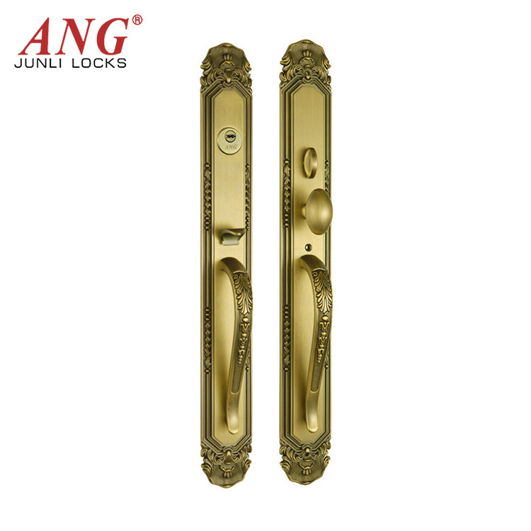 Classic Gold Luxury Anti Prying American Double Pull Antique Copper Security Room Door Lock Factory Price