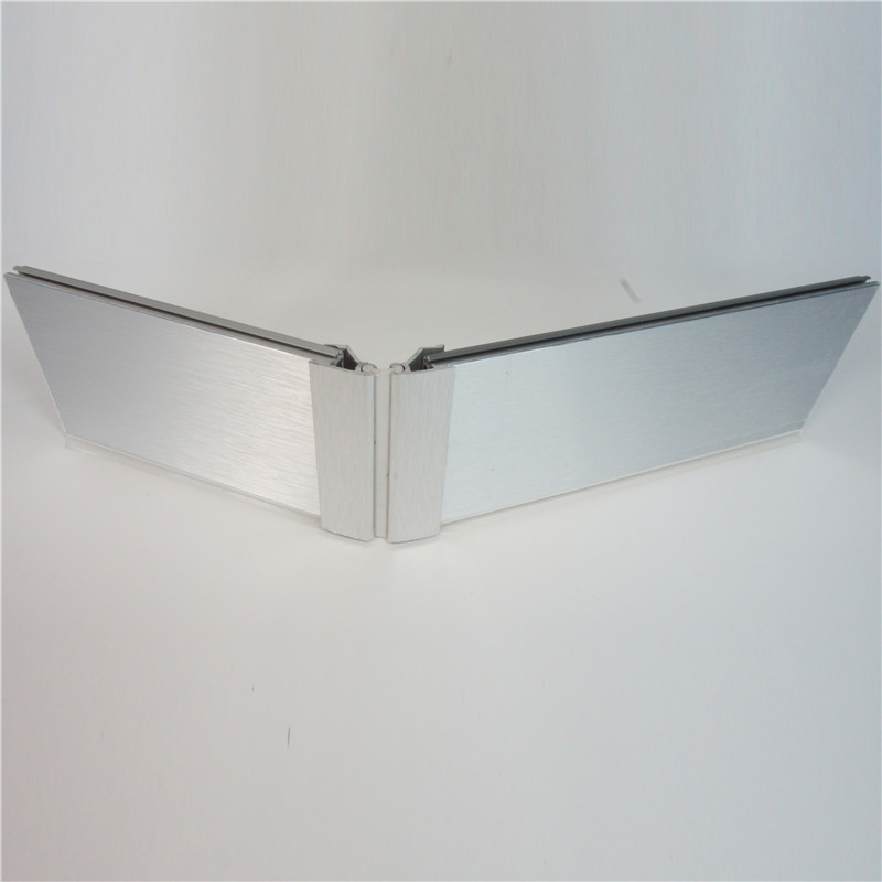 Aluminum Brushed toe kick baseboard Plastic kitchen cabinet plinth  high quality PVC skirting board