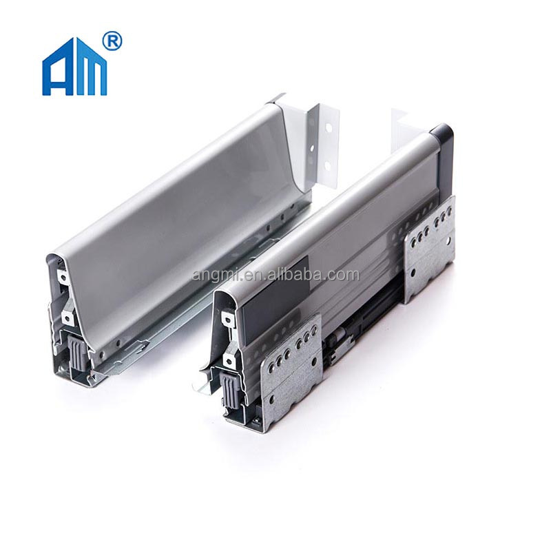 Low Moq Factory Rail 3 Fold Correderas Telescopicas Riel Push to Open Ball Bearing Kitchen Soft Close Drawer Slide