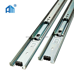 Low Moq Factory Rail 3 Fold Correderas Telescopicas Riel Push to Open Ball Bearing Kitchen Soft Close Drawer Slide