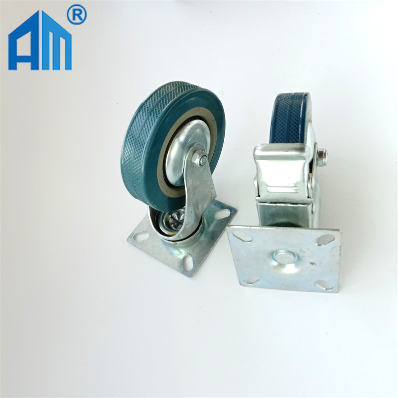 Rotating Caster Wheel Without Brake 2/2.5/3/4/5 inch  Rubber Industrial Caster Wheel