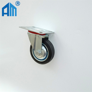 Rotating Caster Wheel Without Brake 2/2.5/3/4/5 inch  Rubber Industrial Caster Wheel