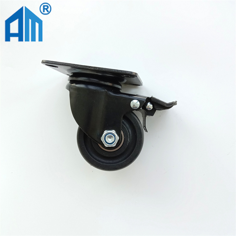 Furniture Rotating Wheels PVC/Nylon Caster With Lock 1.5/2/2.5 inch Industrial Castor Wheel