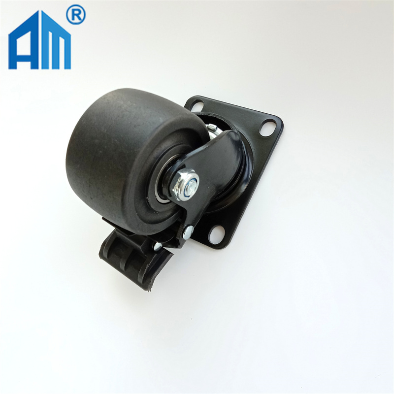 Furniture Rotating Wheels PVC/Nylon Caster With Lock 1.5/2/2.5 inch Industrial Castor Wheel