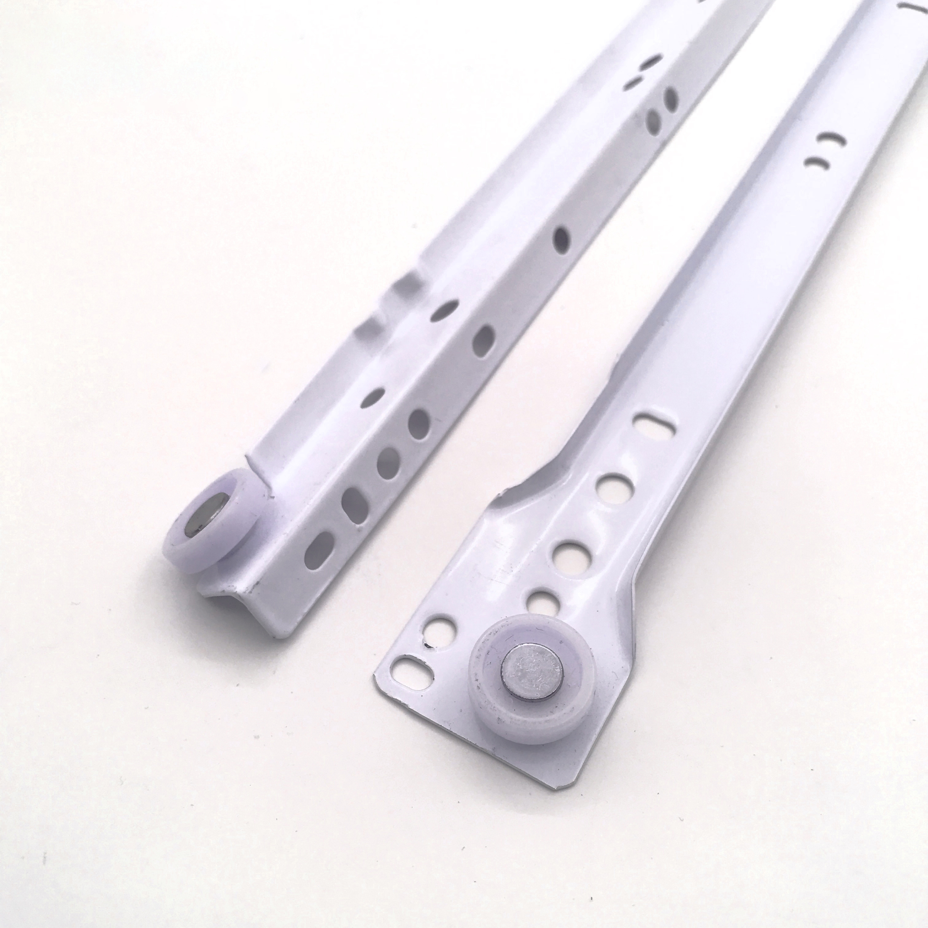 Factory drawer slide rollers and wheels for drawer using White Powder Coated Nylon fgv drawer slide