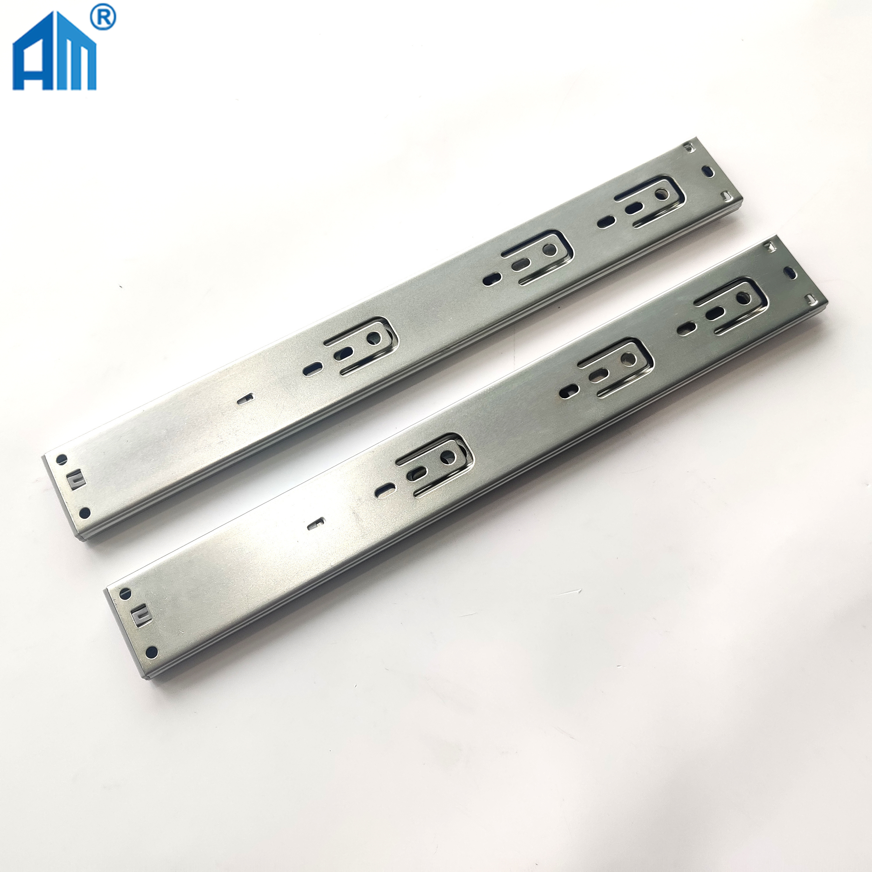 OEM 45mm full extensive telescopic channel 2 spring soft close ball bearing drawer slide