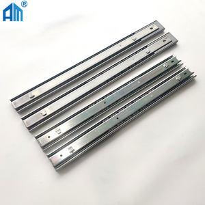 35mm full extension 3 fold ball bearing drawer slide hook style telescopic channel